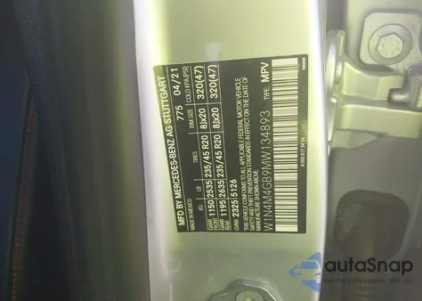 2021 Mercedes-Benz Glb 250 from USA, damaged, VIN W1N4M4GB9MW134893